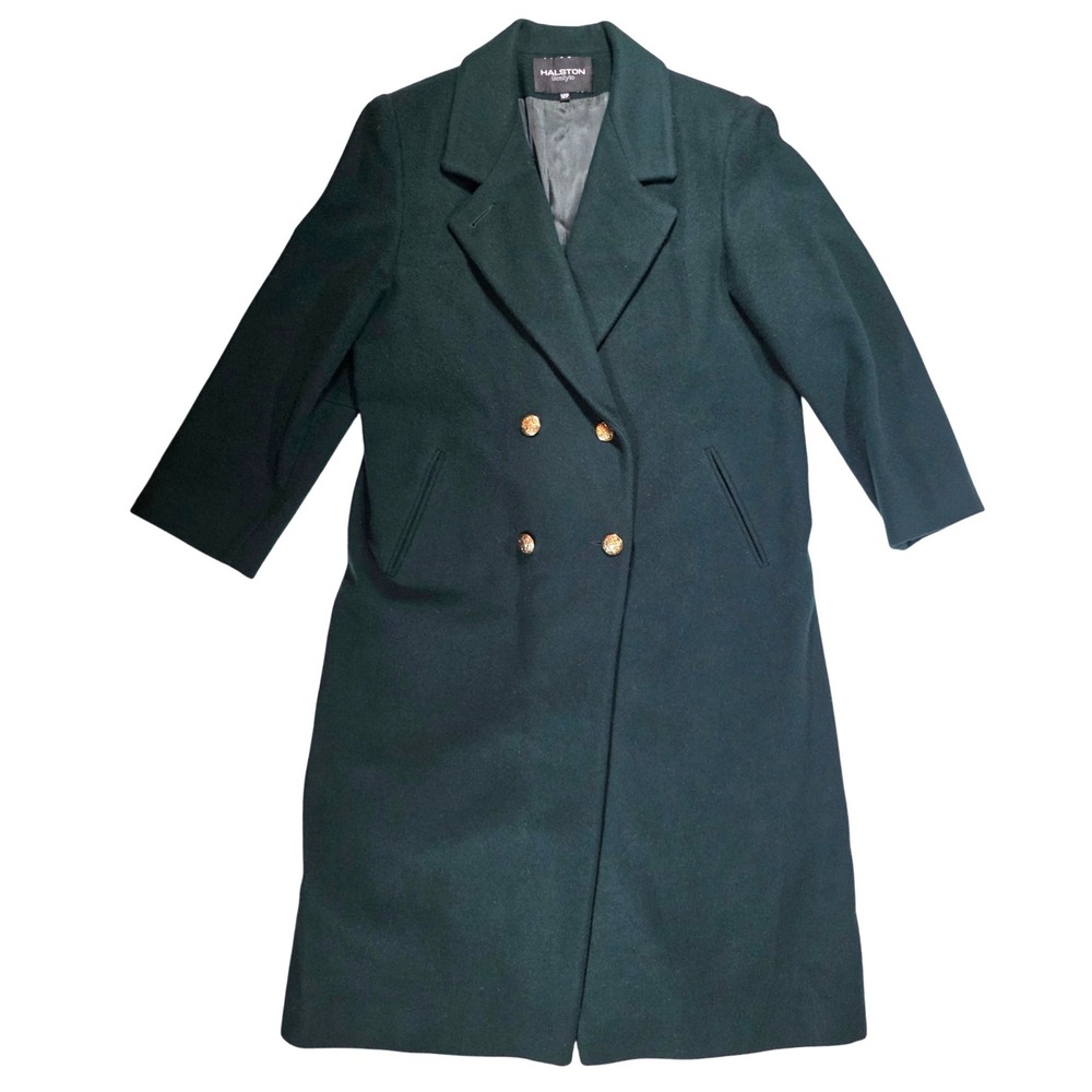 Women's Double-Breasted Green Coat